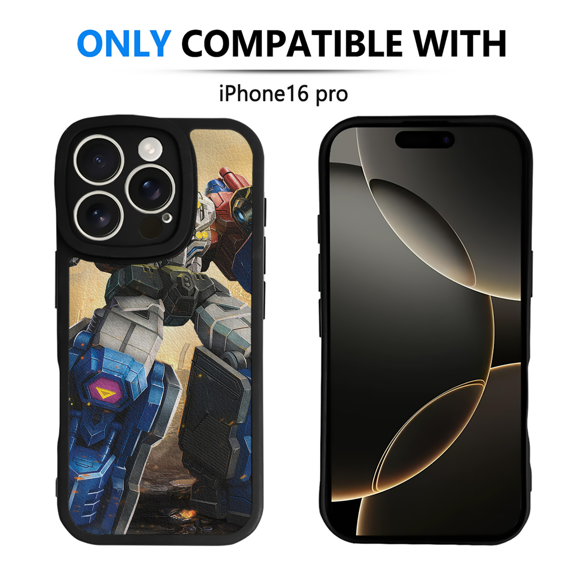 （画像用） Transformers トランスフォーマー 【iPhone 16シリーズ対応】シリコンスマホケース（レザー調） 材質：シリコン